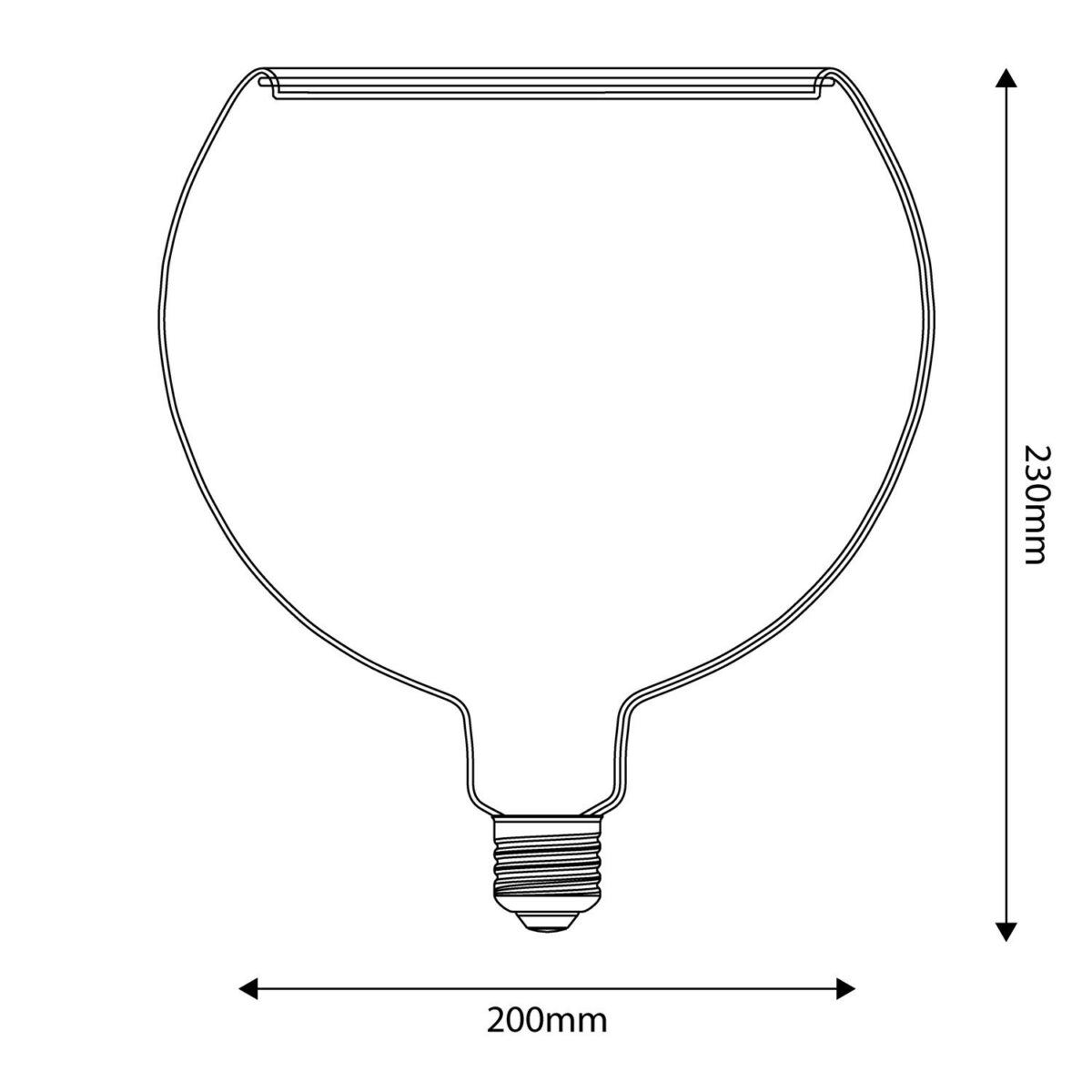 Ghost E27 Ø200mm | G200 CRI-90, 5W LED, 350Lm E27 2200K - Bilde 4