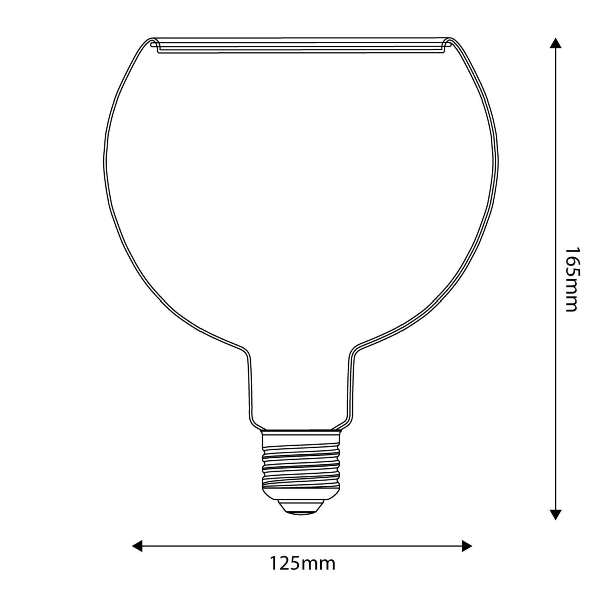 Ghost E27 Ø125mm | G125 CRI-90, 4,5W LED, 300Lm E27 2200K - Bilde 4