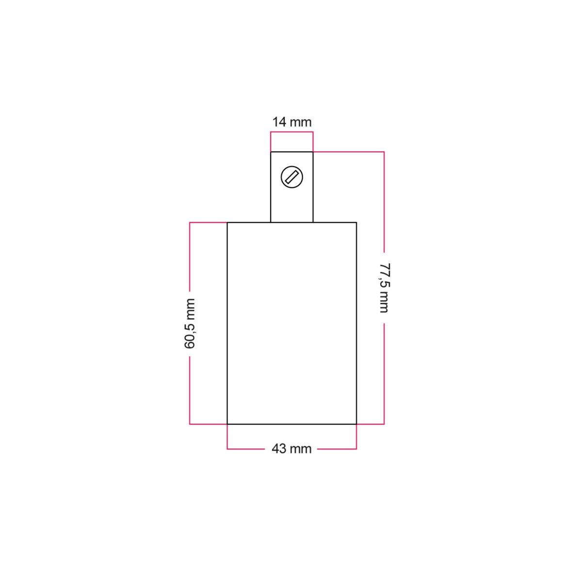 Lampesokkel E27 Sokkel – Sort Chrome - Bilde 5