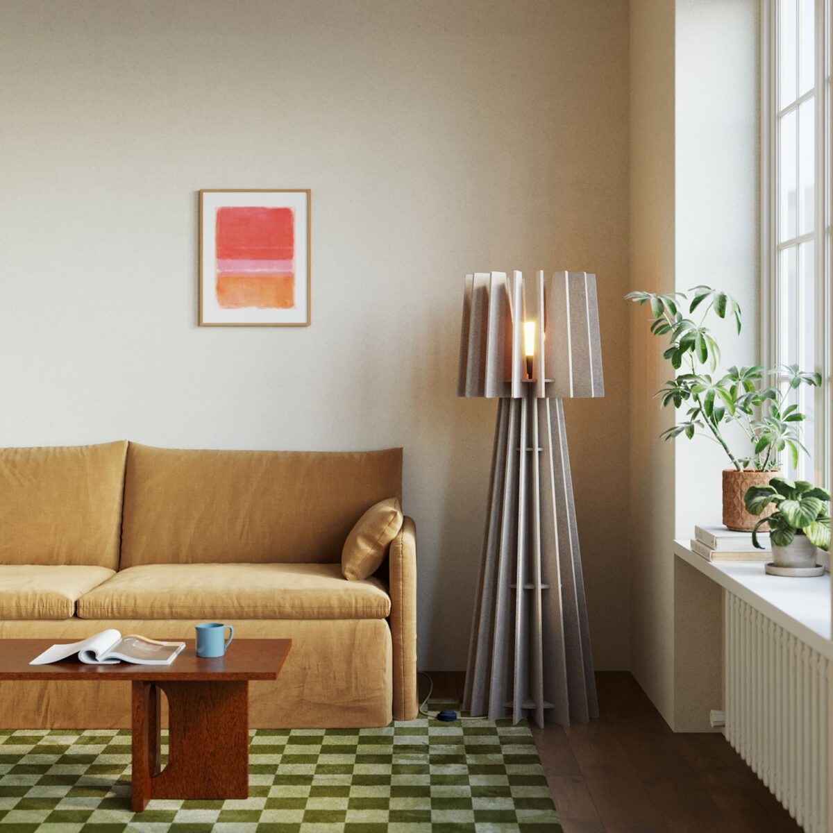 SHH – Støyabsorberende Gulvlampe Sand Beige